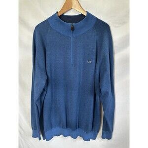 VINEYARD VINES Men's Sweater XXL Hamilton 1/2 Zip Knit  striped
